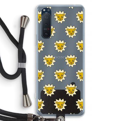Leeuwenkoppen: Sony Xperia 5 II Transparant Hoesje met koord