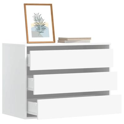 Ladekast 80x41x58 cm bewerkt hout wit