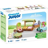 Playmobil 71691 Junior Biologische Marktkraam en Heftruck Playmobil 71691 Junior Biologische Marktkraam en Heftruck