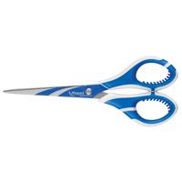 Maped schaar Zenoa fit, ft 17 cm, rechts, ronde punt, RVS, blauw, blister van 1 stuk