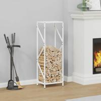 Brandhoutrek 34x25x100 cm koudgewalst staal wit