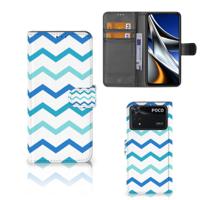 Xiaomi Poco X4 Pro 5G | Telefoon Hoesje | Zigzag Blauw