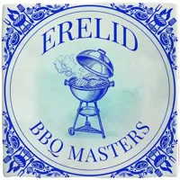 Plenty Gifts tegeltje keramiek bbq masters 10x10cm blauw, wit