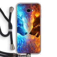 Fire & Ice: Samsung Galaxy J4 Plus Transparant Hoesje met koord