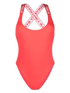 Stella McCartney maillot de bain à bretelles à logo - Rouge