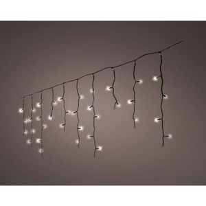 Led fonkel icicleverlichting 175 lampjes zwart