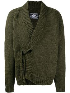 Maharishi cardigan en laine à fermeture nouée - Vert