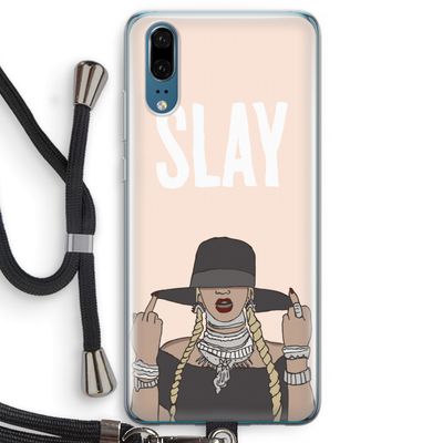 Slay All Day: Huawei P20 Transparant Hoesje met koord