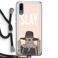 Slay All Day: Huawei P20 Transparant Hoesje met koord