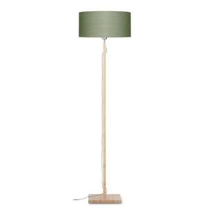 GOOD&MOJO Vloerlamp Fuji - Groen|Bamboe - Ø47cm