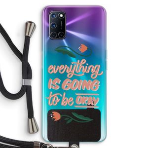 Optimistic flower girl: Oppo A92 Transparant Hoesje met koord