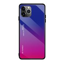 Voor iPhone 11 Pro Max gradiënt kleur glas geval (donkerblauw)