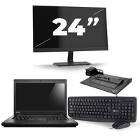 Lenovo ThinkPad L460 - Intel Core i5-6e Generatie - 14 inch - 8GB RAM - 256GB SSD - Windows 11 + 1x 24 inch Monitor