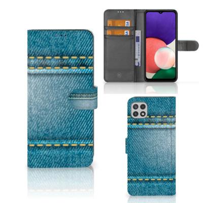 Samsung Galaxy A22 5G | Wallet Case | met Pasjes | Jeans