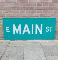 East Main Street Dubbelzijdig Straatbord - Origineel - 106 x 46cm