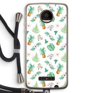 Ananas bladeren: Motorola Moto Z Force Transparant Hoesje met koord