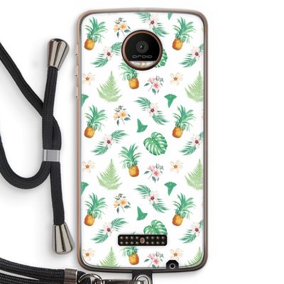 Ananas bladeren: Motorola Moto Z Force Transparant Hoesje met koord