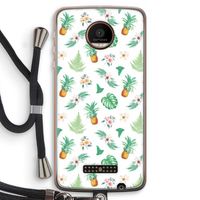 Ananas bladeren: Motorola Moto Z Force Transparant Hoesje met koord