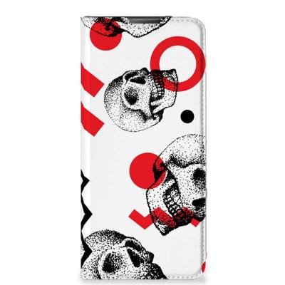 Mobiel BookCase Motorola Moto E20 Skull Red Mobiel BookCase Motorola Moto E20 Skull Red