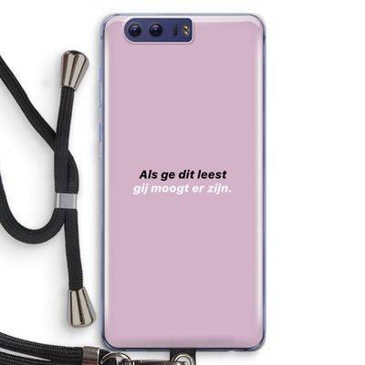 gij moogt er zijn: Honor 9 Transparant Hoesje met koord