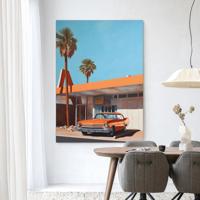 Urban Cotton Wandkleed 'Sonny' 145 x 190cm in Frame - black
