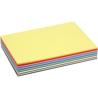 Creativ Company Gekleurd karton, a4, vel 210x297 mm, 180 gr, diverse kleuren, 30 div vellen/ 1 doos