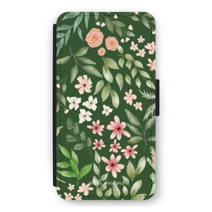 Botanical green sweet flower heaven: iPhone 12 mini Flip Hoesje