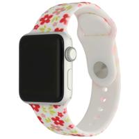 Apple Watch Print Sport Band - Bloemen Rood - 44, 45, 46 & 49mm