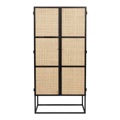 by fonQ Wave Opbergkast - H 145 x B 70 cm - Zwart