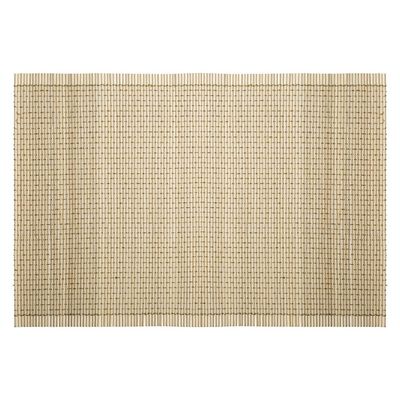 Rechthoekige placemat beige bamboe 45 x 30 cm