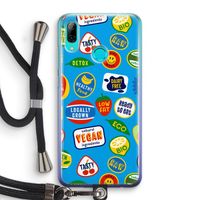 Fruitsticker: Huawei P Smart (2019) Transparant Hoesje met koord
