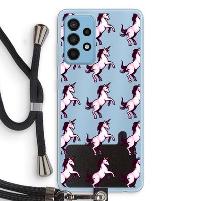 Musketon Unicorn: Samsung Galaxy A52 Transparant Hoesje met koord