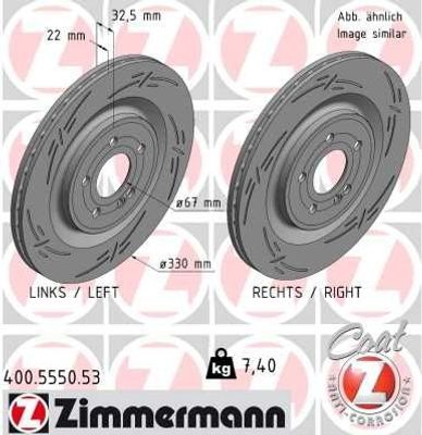 Remschijf MERCEDES BLACK Z ECE R90 approved 400555053