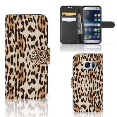Samsung Galaxy S7 | Telefoonhoesje | Met pasjeshouder | Leopard