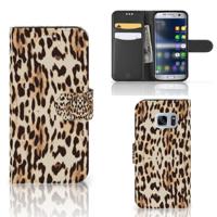 Samsung Galaxy S7 | Telefoonhoesje | Met pasjeshouder | Leopard