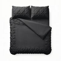 Sleeptime Border Pintuck Zwart 200 x 200/220 cm