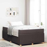 Bedframe met matras met matras Donkerbruin 120 x 190 cm Stof