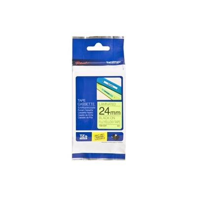 Gelamineerde Tape voor Labelmakers Brother TZe-C51 Grijs Zwart/Geel 24 mm