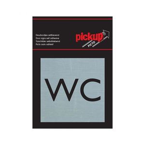 Bord Alulook WC - 80x80 mm zelfklevend.
