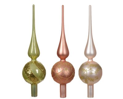 Piek glas d8l31 cm a3 III kerst - Decoris