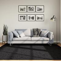 VidaXL Vloerkleed pamplona shaggy hoogpolig modern 200x200 cm zwart