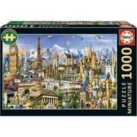 Puzzel - EDUCA - Symbolen van Miniatuur Europa - 1000 stukjes - 62,5 x 30 cm - vanaf 12 jaar