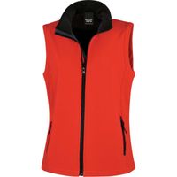 Softshell outdoor bodywarmer rood voor dames 2XL (44/56)  - - thumbnail