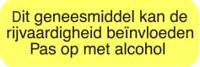 Blockland Strooketiket rijvaardigheid alcohol 30 x 7mm