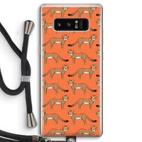 Cheetah: Samsung Galaxy Note 8 Transparant Hoesje met koord