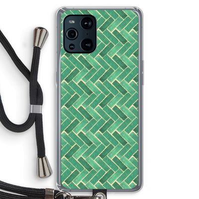Moroccan tiles 2: Oppo Find X3 Transparant Hoesje met koord