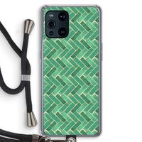 Moroccan tiles 2: Oppo Find X3 Transparant Hoesje met koord