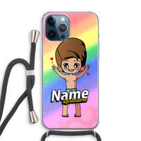 Chibi Maker man: iPhone 12 Pro Transparant Hoesje met koord