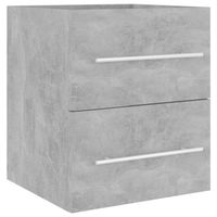 The Living Store Gootsteenkast - Betongrijs - 41 x 38.5 x 48 cm - 1 lade - Spaanplaat