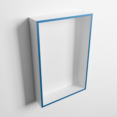 MONDIAZ EASY Nis 44,5x29,5cm in solid surface kleur Jeans | Talc. 1 vak geschikt voor in- of opbouw